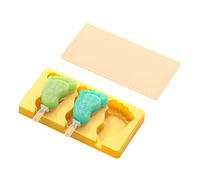 Moules à crème glacée en forme de pied avec, ANKLE, B ANKLE | Moule en Silicone en forme de pied, plateau à glaces avec couvercle et tige, machine à sucettes glacées, moule à