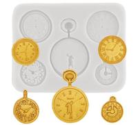 Moules à cupcakes en silicone, 9,3 x 7,4 cm, horloge, outils de décoration de gâteaux, cupcakes, fondants, moule à bonbons, argile et chocolat