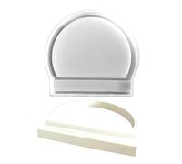 Moules à demi-anneaux en silicone - Formes de coulée en résine artisanale, forme décorative | Outils de fabrication de bonbons de bougies, fournitures de projet de bricolage, kits de création de décor