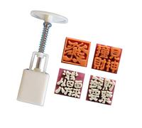 Moules à dessert motif personnages MidAutumn Festival Dessert Maker Cookie Stamp Hand Pressure Dessert Outil de cuisson