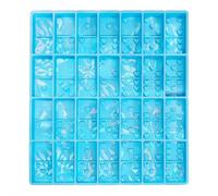 Moules à domino pour résine époxy, moules holographiques en silicone domino, brillants et sans rayures et durables, moule pour moulage de résine, fabrication de bijoux, loisirs créatifs