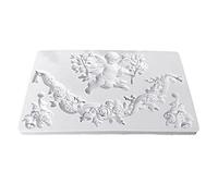 Moules À Fondant En Forme D'ange Pour Bébé Outils De Décoration De Gâteaux En Silicone Moule En Argile Pour Baptême Décoration De Cupcakes Moules À Bonbons Petits Alphabets Carrés À