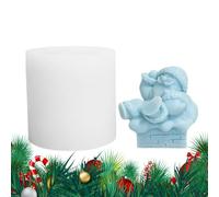 Moules à fondant, moules en forme de Père Noël pour résine, moules anti-adhésifs pour bougies de Noël, moules à chocolat en silicone