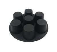 Moules à gâteau en silicone anti-adhésif pour 7 muffins au chocolat, muffins, moules à muffins, friteuses, outils de cuisson, résistants à la chaleur, moules de cuisson antiadhésifs