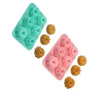 Moules à gâteau en silicone antiadhésifs flexibles pour un démoulage facile des petits savarins