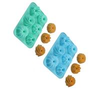 Moules à gâteau en silicone antiadhésifs flexibles pour un démoulage facile des petits savarins