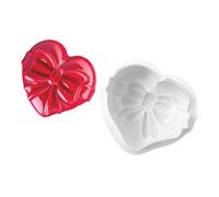 Moules à gâteau en silicone en forme de cœur avec nœud papillon pour résine époxy, savon, bonbons, chocolat