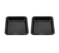 Moules à gâteau, forme carrée 2pcs moule de cuisson universel 22x22x4 6cm pour boulangeries(Noir TG01#A)