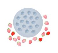 Moules à gâteau fraises en silicone flexible à 17 cavités pour la cuisson de gâteaux chocolat et bonbons, accessoire de cuisine, équipement de cuisson pour