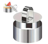 Moules à gâteau - Moule à gâteau en acier inoxydable avec poussoir | Moules à gâteau pour la cuisson | Moule à gâteau en mousse | Moule à pâtisserie rond au design convivial | Moule pour faire des