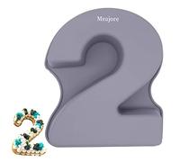 Moules à Gâteau Numérique en Silicone,Numéros 2 de Chiffre Nombre à Forme Moule à Gâteau Silicone pour Fête D'anniversaire, Anniversaire de Mariage (10 pouces 25 cm)