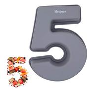 Moules à Gâteau Numérique en Silicone,Numéros 5 de Chiffre Nombre à Forme Moule à Gâteau Silicone pour Fête D'anniversaire, Anniversaire de Mariage (10 pouces 25 cm)