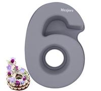 Moules à Gâteau Numérique en Silicone,Numéros 6 de Chiffre Nombre à Forme Moule à Gâteau Silicone pour Fête D'anniversaire, Anniversaire de Mariage (10 pouces 25 cm)