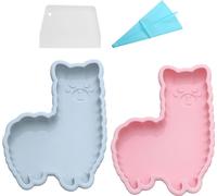 moules à gâteaux en silicone de 6 pouces, 2 pièces, Nouveaux Moules à Pain, à Gâteau Et à Tarte, Grands Moules à Chocolat, à Bonbons, à DIY en résine (Alpaga)