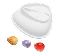 Moules à gâteaux en silicone résistant aux températures - En forme de fraise - Accessoires de cuisson - Mousses superposées - Moule à gâteau en forme de fleur