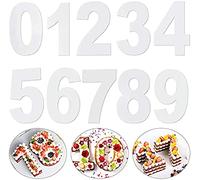 Moules à Gâteaux Numériques en Acryliques Moule à Cake Grand Nombre de 0 à 9 pour Crème de Gâteau aux Fruits, Gâteau de Mariage, Gâteau d'anniversaire, Bonbons (12 pouces)