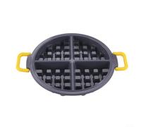 Moules à gaufres en silicone à 4 cavités parfaits pour la pâtisserie et la décoration avec les enfants (gris foncé)