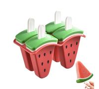 Moules à glace - 4 pastèques - Moules déplacés avec bâtons - Bac de congélation - Déception facile des aliments avec bâtonnets de yaourt congelés - Flexibilité optimale et résistance aux