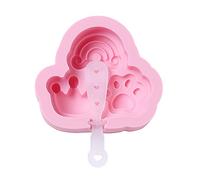 Moules à glace en silicone pour sucettes glacées en forme de patte arc-en-ciel en forme de couronne avec plateau