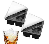Moules À Glace Grand Format | Moule À Blocs De Glace En Forme De Crâne 2 Pièces Pour Congélateur Avec 4 Grilles - Libération Facide Accessoire pour Boissons Cocktails et Réfrigérateur