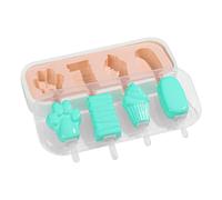 Moules à glace pour enfants,Ice Pop Maker en silicone à 4 cavités | Moules à glace à libération facile avec bâtons de glace et couvercle de crème glacée bricolage, cake pop d'été, Delr