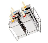 Moules à glace pratiques en acier inoxydable, moules à sucettes glacées avec bâton, adaptés à la durabilité et collations saines, fabrication de moules à sucettes glacées