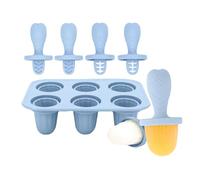 Moules à glaces en silicone pour bébés - Soulagement de la dentition avec plateau de 6 cubes pour apaiser les gencives et mâcher en toute sécurité - Matériaux de qualité alimentaire - Nettoyage facile