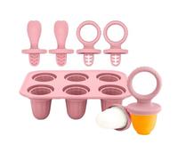 Moules à glaces en silicone pour bébés - Soulagement de la dentition avec plateau de 6 cubes pour apaiser les gencives et mâcher en toute sécurité - Matériaux de qualité alimentaire - Nettoyage facile