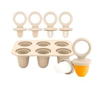 Moules à glaces en silicone pour soulager la dentition des bébés avec 6 bacs à glaçons pour apaiser les gencives et mâcher en toute sécurité, matériaux de qualité alimentaire, nettoyage facile, moules