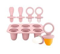 Moules à glaces en silicone pour soulager la dentition des bébés avec 6 bacs à glaçons pour apaiser les gencives et mâcher en toute sécurité, matériaux de qualité alimentaire, nettoyage facile, moules