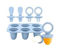 Moules à glaces en silicone pour soulager la dentition des bébés avec 6 bacs à glaçons pour apaiser les gencives et mâcher en toute sécurité, matériaux de qualité alimentaire, nettoyage facile, moules