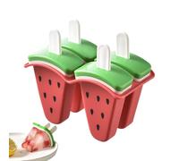 Moules à Glaces,Moule Réutilisable Pastèque pour Sorbets - de Congélation en Silicone Alimentaire avec Bâtonnets Démoulage Facile pour Desserts Maison, Fruits, Yaourts, Puddings et