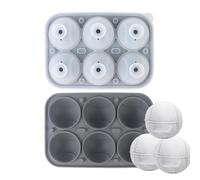 Moules à Glaçons en Silicone pour Congélateur - 6 Compartiments Silicone Baseball Réutilisable | Moule À Boules De Glace Flexible - Pour Café Whisky Bière Fête Des Pères Réunion De Famille