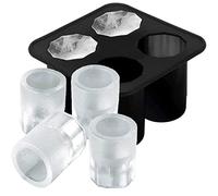Moules à glaçons en silicone pour congélateur avec 4 cavités, glaçons réutilisables, peut contenir 28,3 g chacun, 3,3 cm