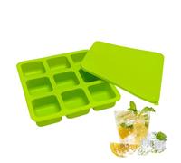 Moules À Glaçons Pour Congélateur,9 Alvéoles En Silicone Accessoires À Démoulage Facile Avec Couvercle - Conteneur À Glaçons,Pour Cocktails Whisky Café Bar Boisson Cuisine Chocolat Bonbons Fêtes