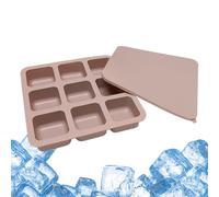 Moules À Glaçons Pour Congélateur,Conteneur Réutilisable À 9 Alvéoles Avec Couvercle - Moule à Glaçons Carré | Pour Whisky Café Cuisine Fêtes Boisson Nourriture Bar Camping Chocolat