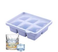 Moules À Glaçons Pour Congélateur, Moule À Glaçons Carré En Silicone Réutilisable, Système de Démoulage Facile, Type Presse, Accessoire de Cuisine Multifonction pour Cocktails, Whisky, Fêtes et Voyage