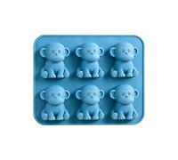 Moules à glaçons réutilisables en silicone 6 cavités en forme de singe | Bac à glaçons facile à libérer pour la maison, la cuisine, les fêtes, les réunions de famille, les célébrations