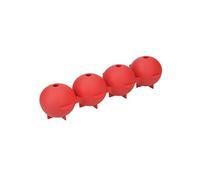 Moules à glaçons sphères de Colourworks, pour 4 boules géantes à fonte lente, emballage cadeau, silicone de qualité LFGB, rouge, 21,5 x 7 x 4 cm