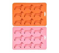 Moules à glaçons teckel 2 pièces, moules à motifs amusants, plateaux en forme d'animal, moules en silicone de cuisine
