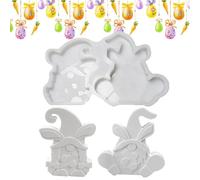 Moules À Gnomes Pour La Pâte À Modeler,Moule À Lapin Pour Moulage Au Plâtre - 2 Modèles En Silicone Pour Nain | pour la Résine, la, l'Argile, les Fêtes de Printemps, les Célébrations et les Projets D