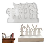Moules À Lapin,Accessoires de Moulage en Silicone pour Pâques,Moule En Plâtre À Lapin | Pour Support De Bougie, Plâtre, Résine, Art DIY, Loisirs Créatifs Pour Famille Et Amis