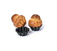 Plat / moule PEM Moules à Mini Brioche Anti-Adhésifs 75mm - x 12 - Matfer - - Inox x28mm