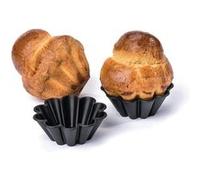Plat / moule PEM Moules à Mini Brioche Anti-Adhésifs 75mm - x 12 - Matfer - - Inox x28mm