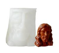 Moules à - Moule à bougie 3D en silicone Jésus Marie - Facile à démouler - Résistant à la chaleur - Pour travaux manuels, savon, résine, plâtre ou argile | Moule pour la fabrication de bougies