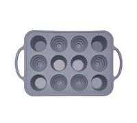 Moules à mousse en silicone à 12 trous pour gâteaux, pains, chocolats, desserts, cadeaux de cuisson pour enfants et adultes amateurs de pâtisserie
