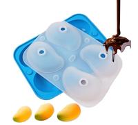 Moules à mousse en silicone, moule 3D fait maison en forme de mangue | Moule de cuisson facile à démouler 4 cavités pour décoration de gâteaux de mariage, boulangers, événements, traiteurs, cours de
