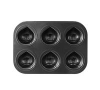 Moules à muffins de four, moules à muffins et cupcakes | Moule à gâteau antiadhésif avec design à 6 grilles - Plaque à muffins longue durée avec chauffage uniforme pour les amateurs de cuisine