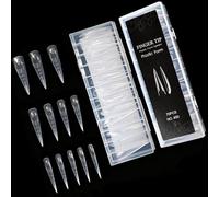 Moules à ongles en cristal pour extension rapide - Facile à utiliser à la maison - Durabilité - Moule à ongles professionnel - Double forme de qualité salon - Cristal