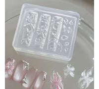 Moules à ongles en forme de fleur de lys 3D - Modèle océan, moule à sculpter soi-même en coquillage, étoile de mer, conque pour décoration d'ongles
